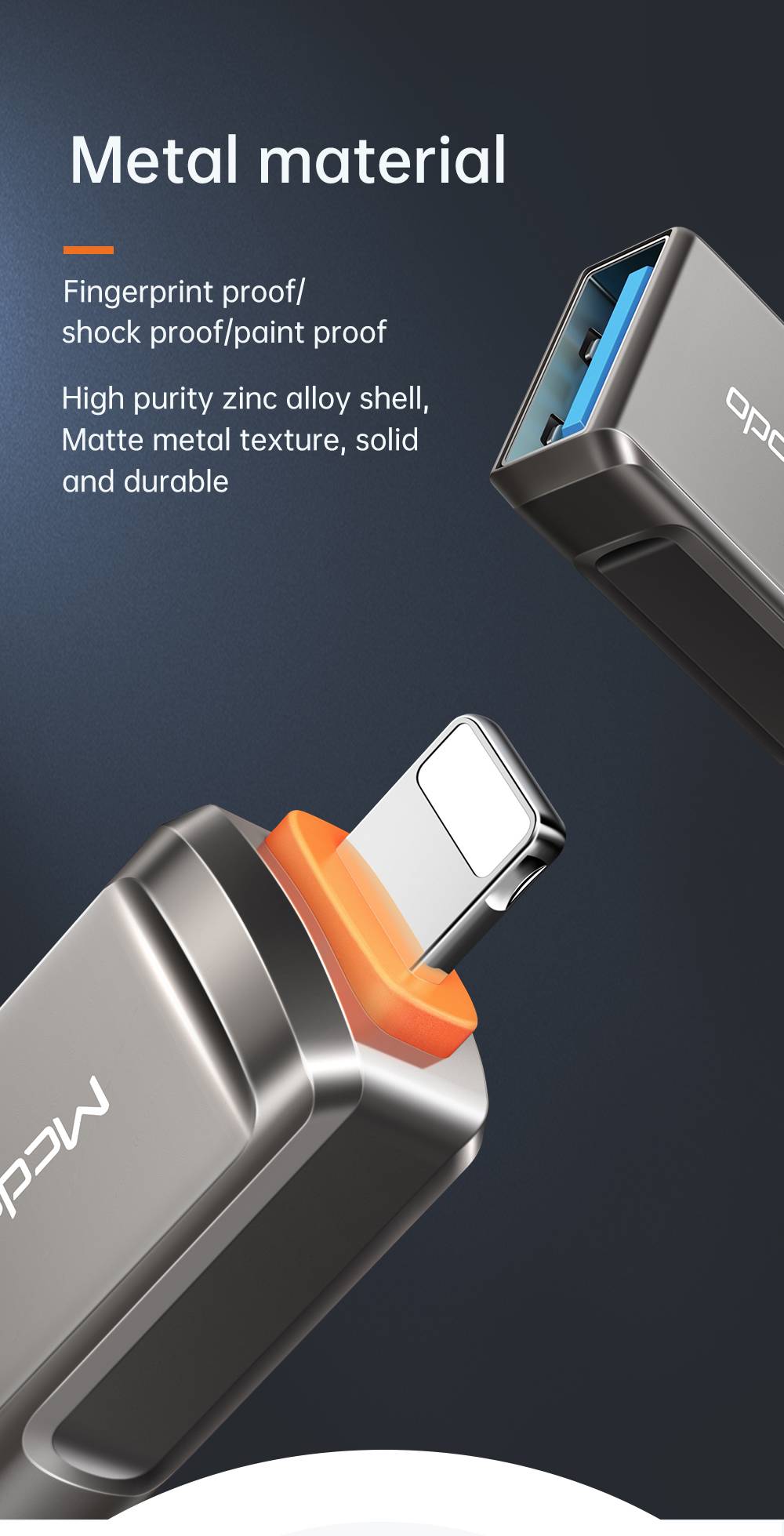 Mcdodo OT-8600 USB-A 3.0 to Lightning OTG Adapter