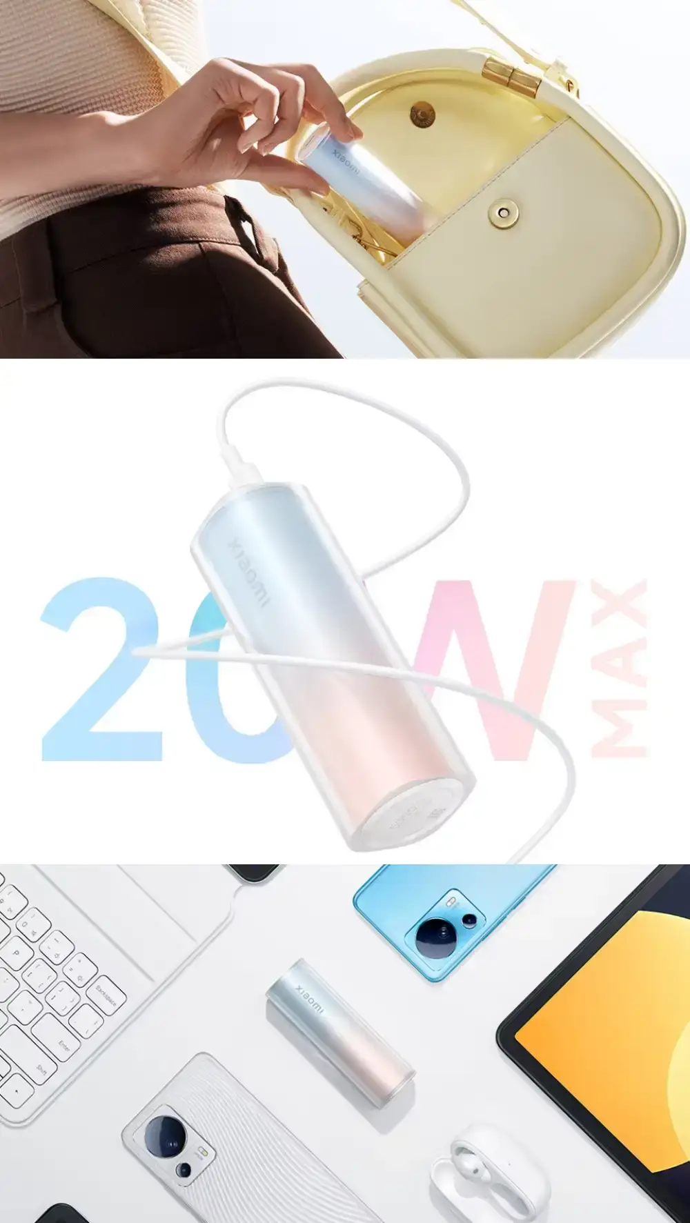Xiaomi 5000mAh Mini Power Bank Lipstick-Style Edition