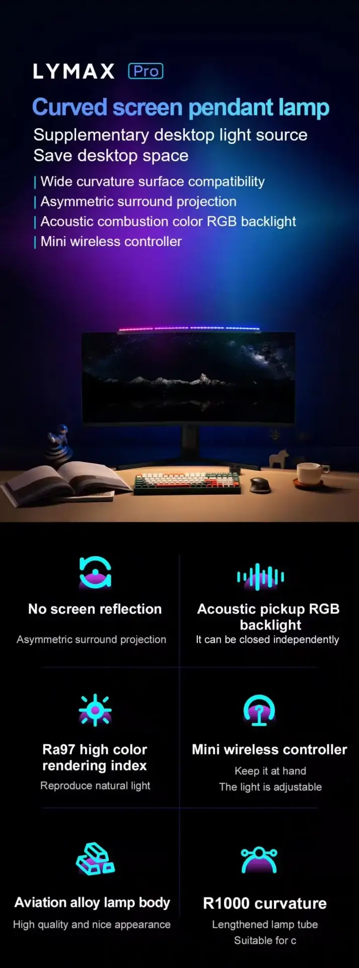 Xiaomi Lymax Curved Screen Computer Monitor Table Lamp