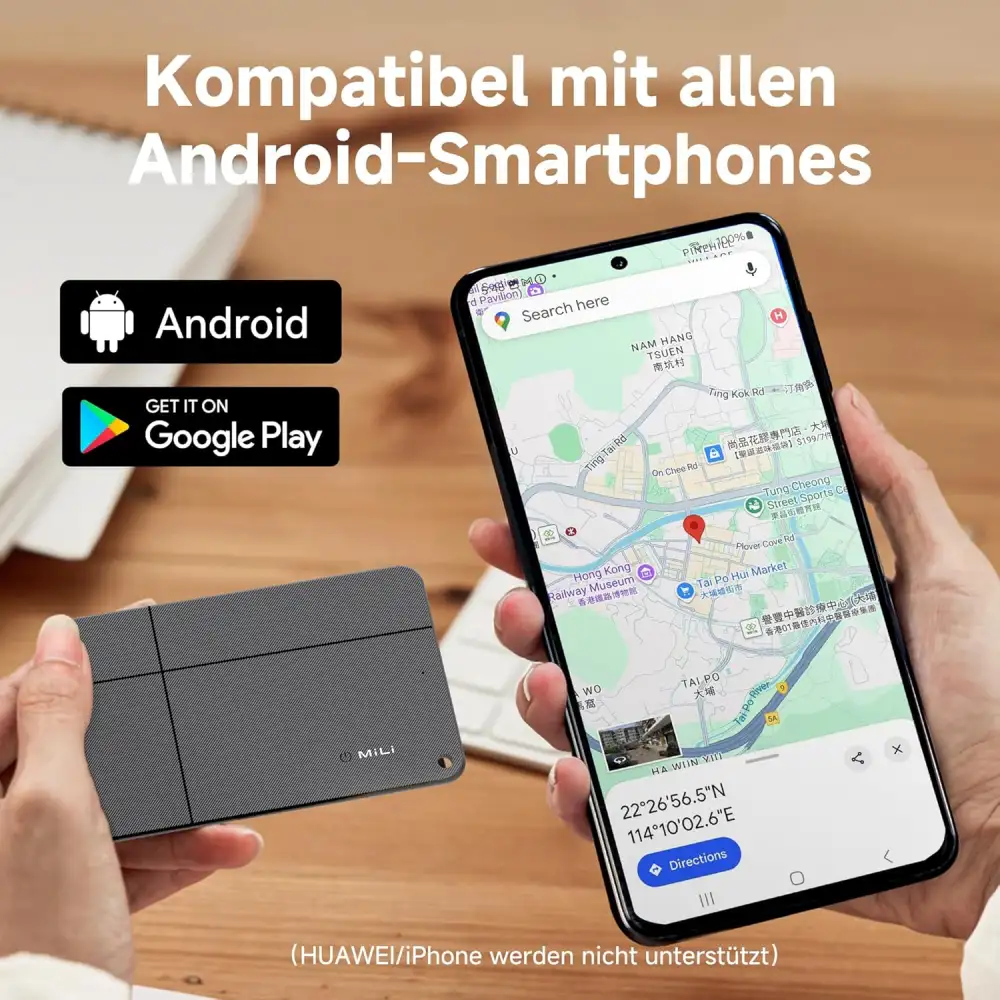 MiLi MiCard Pro Duo Smart Wireless Rechargeable Bluetooth Item Finder iOS & Android Compatible