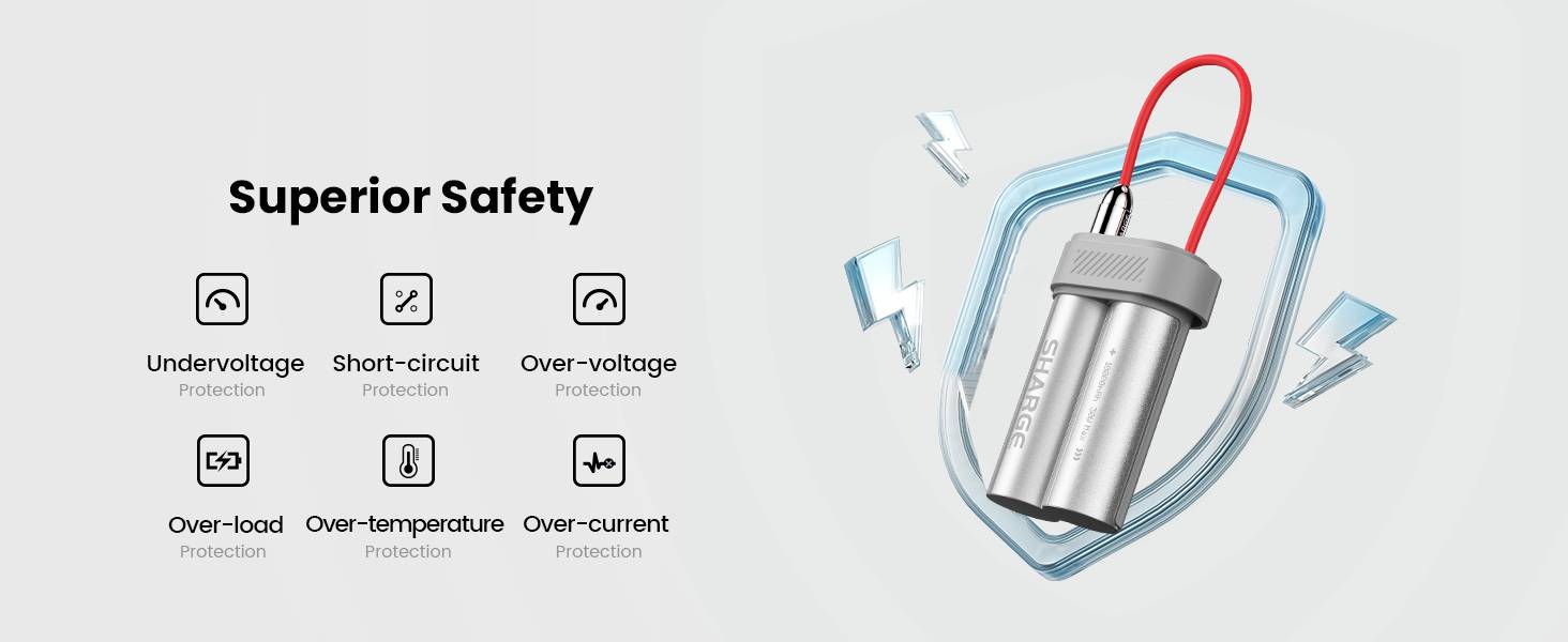 SHARGE Pouch Mini 10000mAh 30W PD Fast Charging Power Bank 