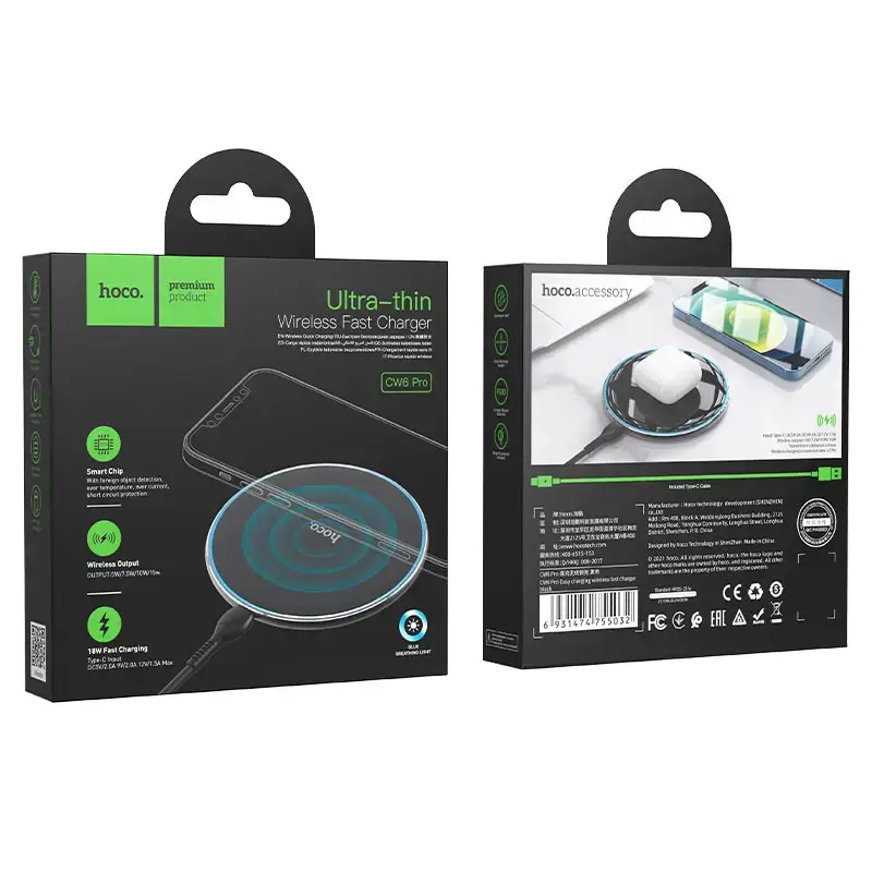 Hoco CW6 Pro 15W Fast Wireless Charger