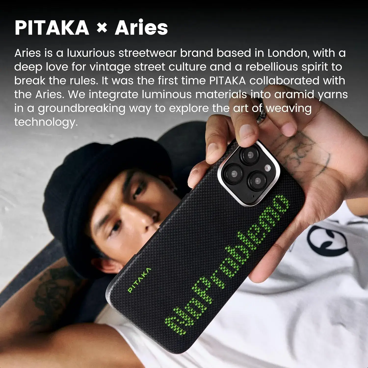 Pitaka Aries Tactile Woven Case for iPhone 16 Pro -NoProblemo