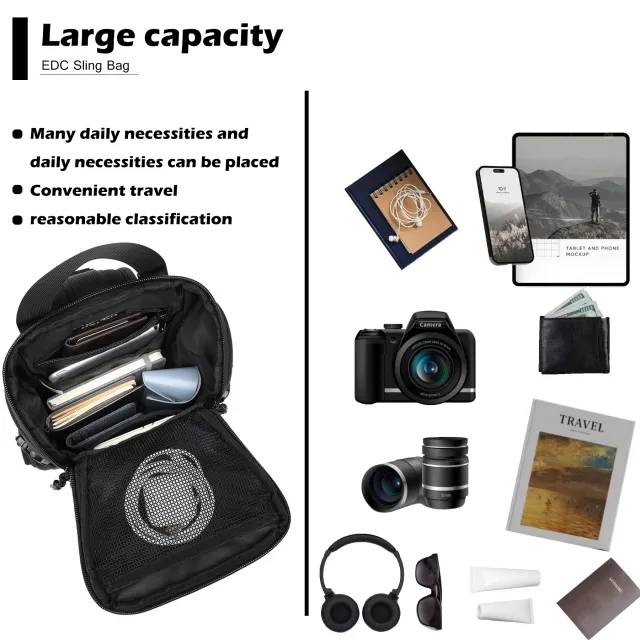 Ozuko 9680 Tactical EDC Sling Crossbody Backpack