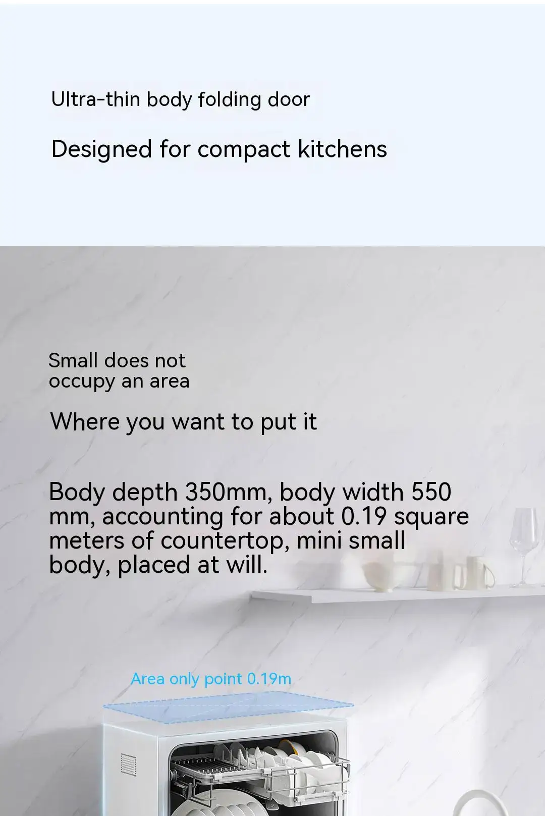 Xiaomi Mijia S1 Smart Desktop Dishwasher 5-in-1 Sterilizing & Hot Air Drying System