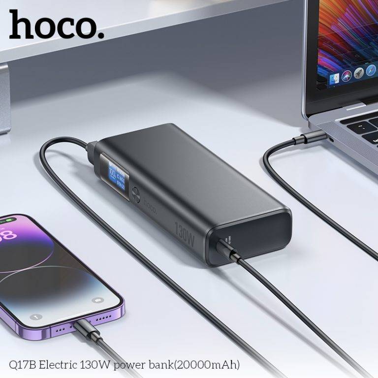 HOCO Q17B 130W 20000mAh Fast Charging Power Bank with LED Display