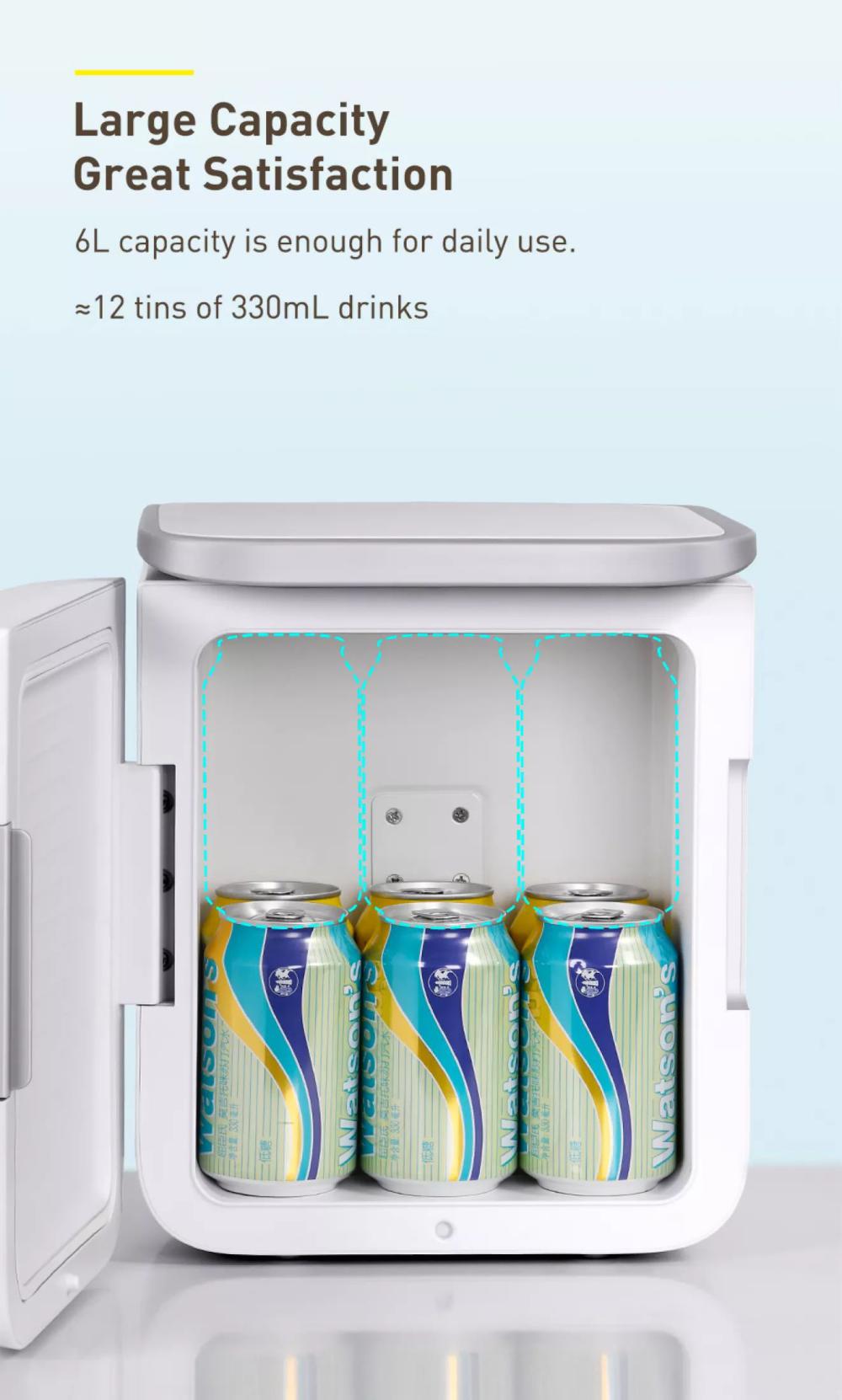 Baseus Igloo 6L Mini Fridge  Portable Cooler & Warmer for Students