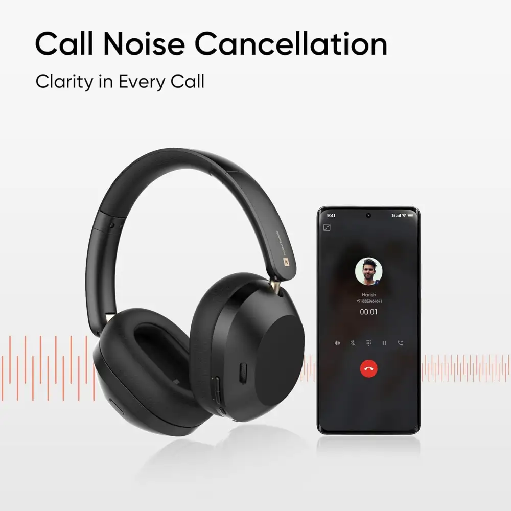 Realme TechLife Studio H1 Over-Ear Wireless Bluetooth Headphones