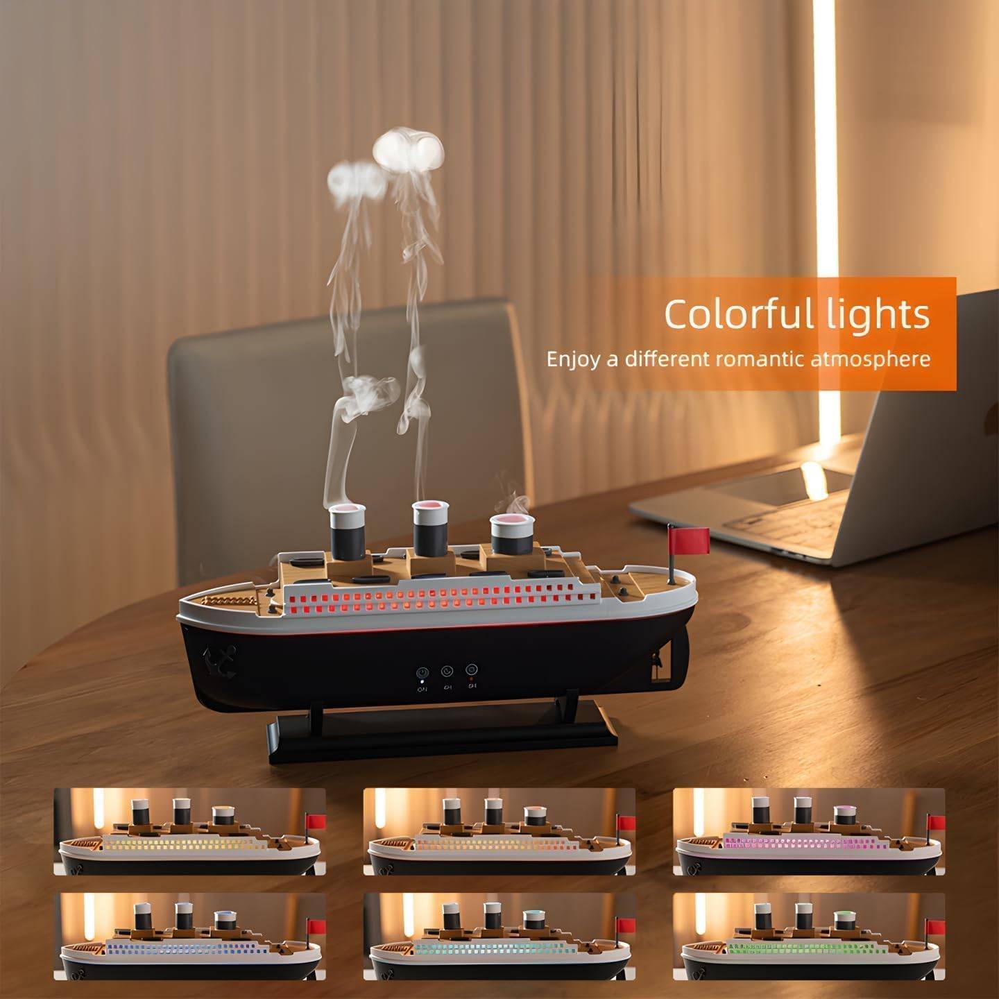 JELLYFISH Rain Cloud Titanic Cool Mist Humidifier Quiet 28dB Bedroom & Nursery Air Humidifier with Auto Shut-Off 