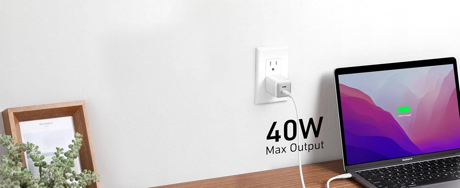 Anker 521 Nano Pro 40W Dual USB-C Fast Charger
