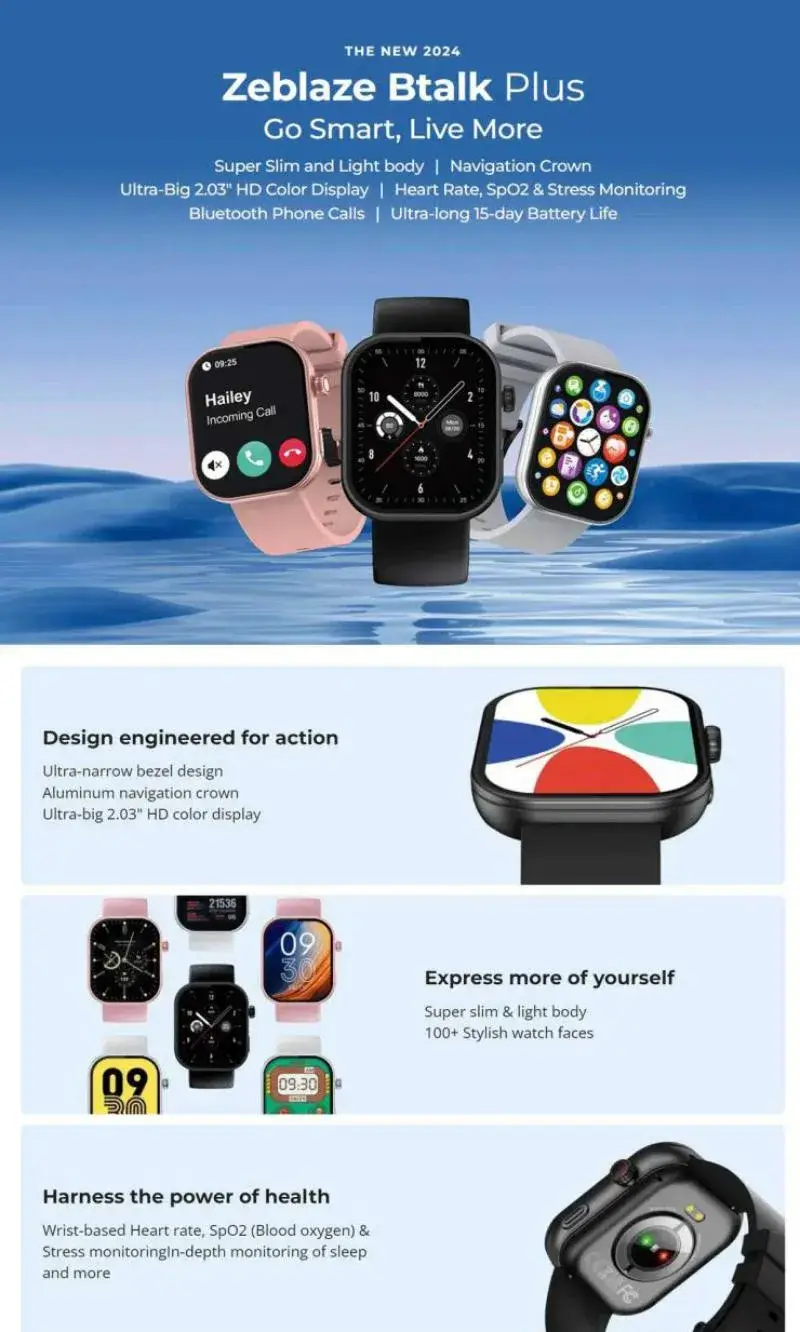 Zeblaze Btalk Plus Bluetooth Calling Smartwatch