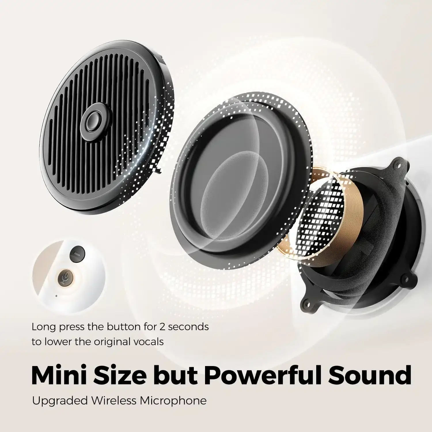 SoundPEATS Hi-Singing Portable Karaoke Speaker & Microphone with Colorful LED Lights