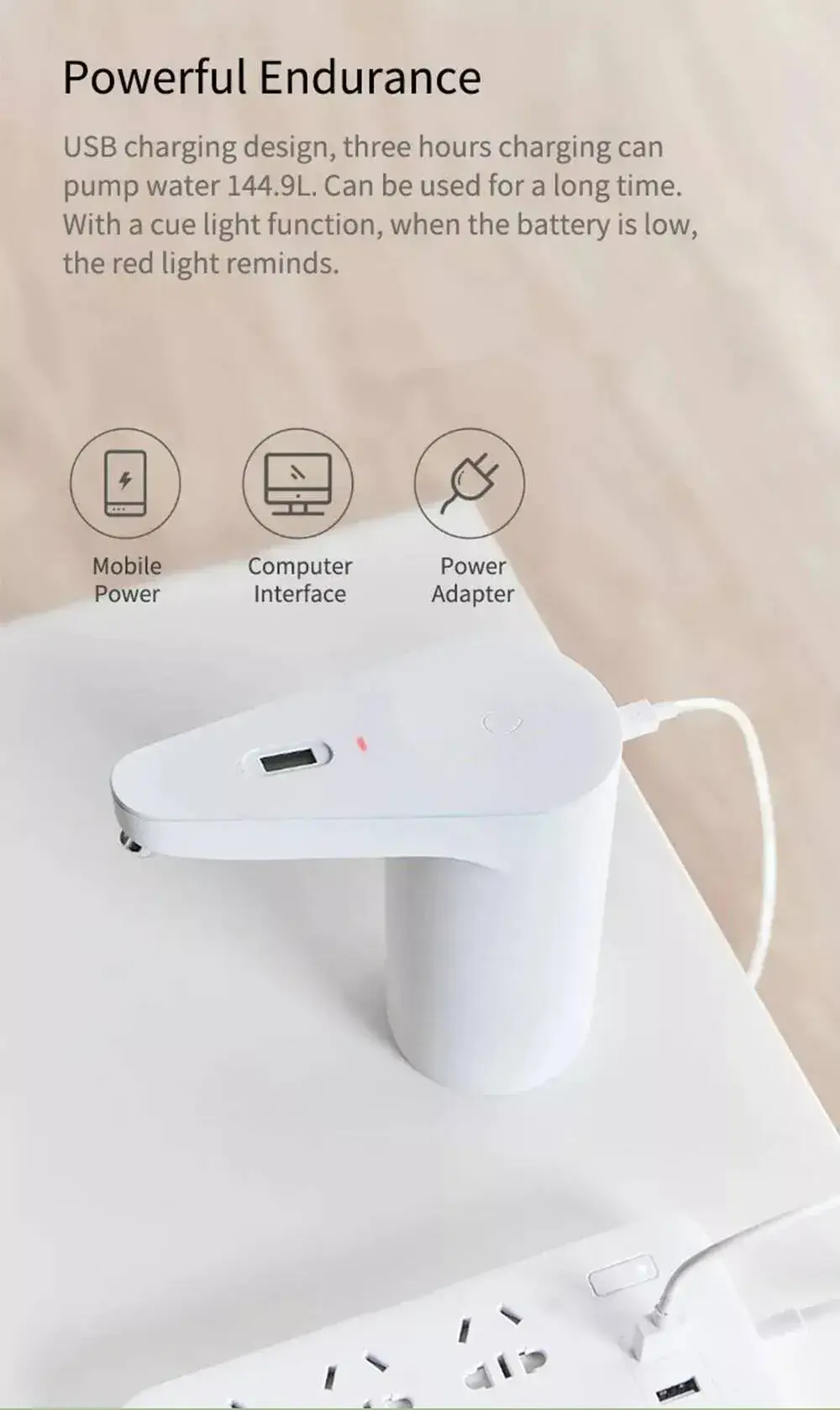 Xiaomi XiaoLang TDS Rechargeable Automatic Electric Water Dispenser