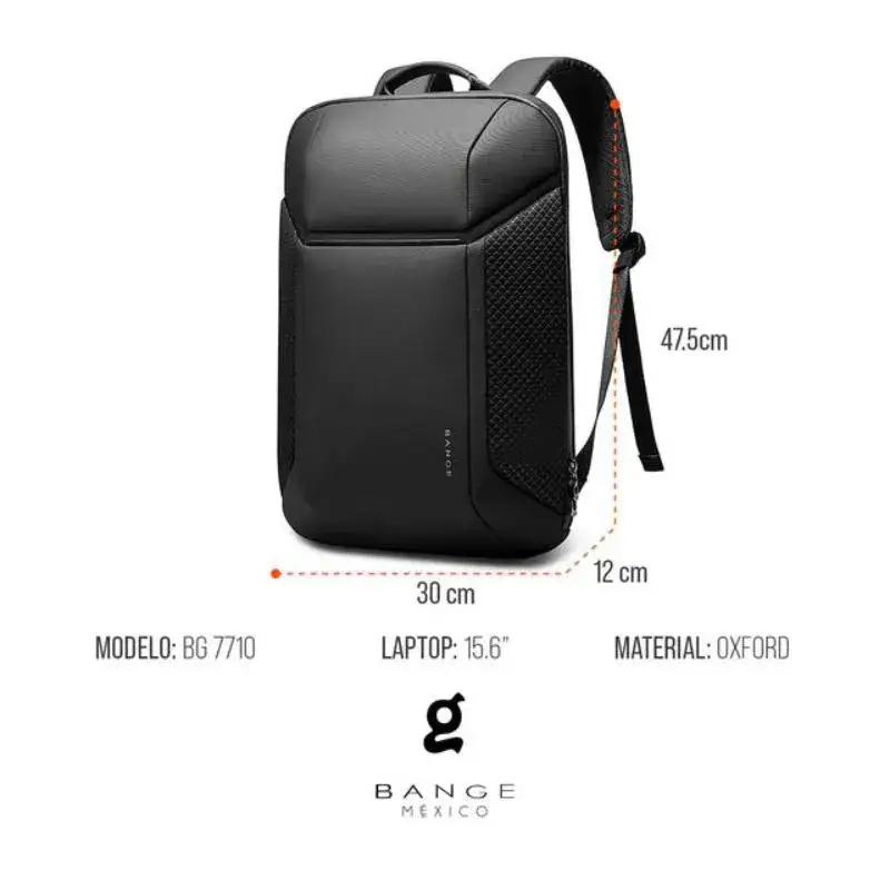 BANGE BG-7710 Water-Resistant Business & Travel Laptop Backpack 