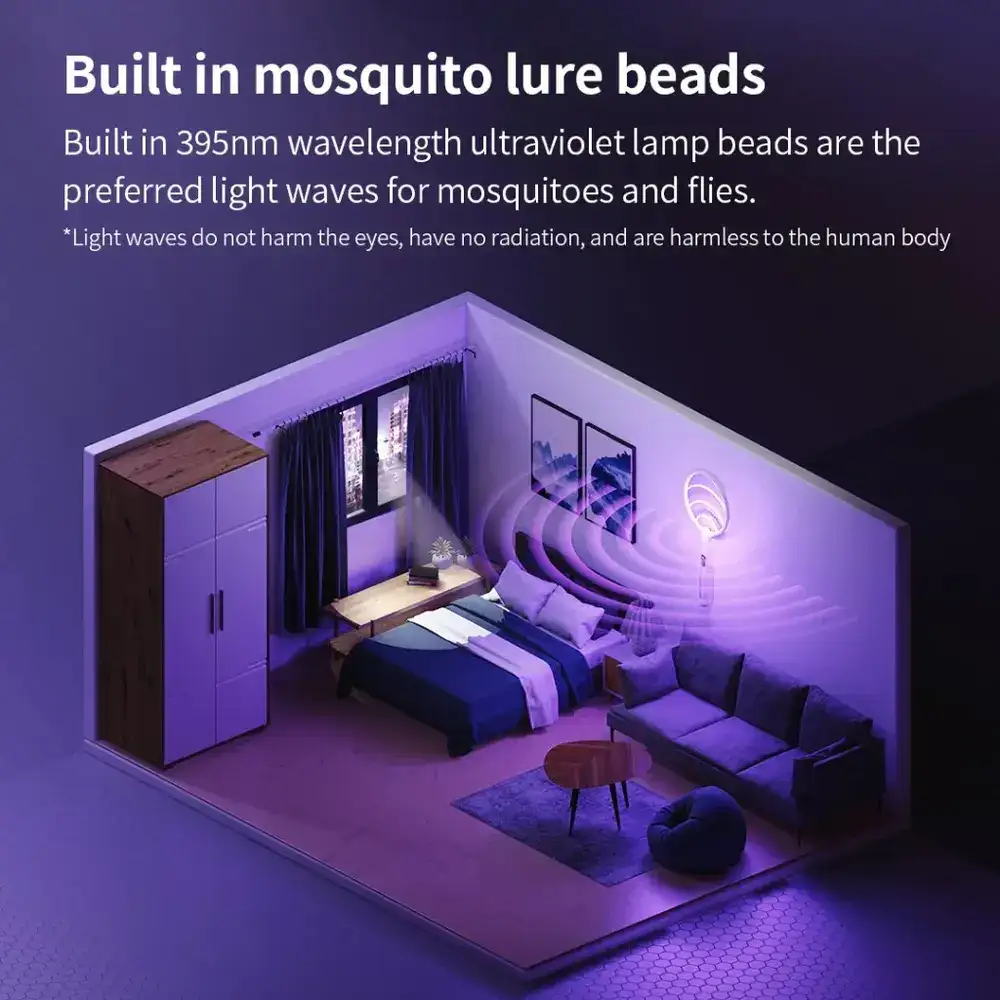 Qualitell E3 3-in-1 Electric Mosquito Swatter UV Trap Rechargeable Digital Display