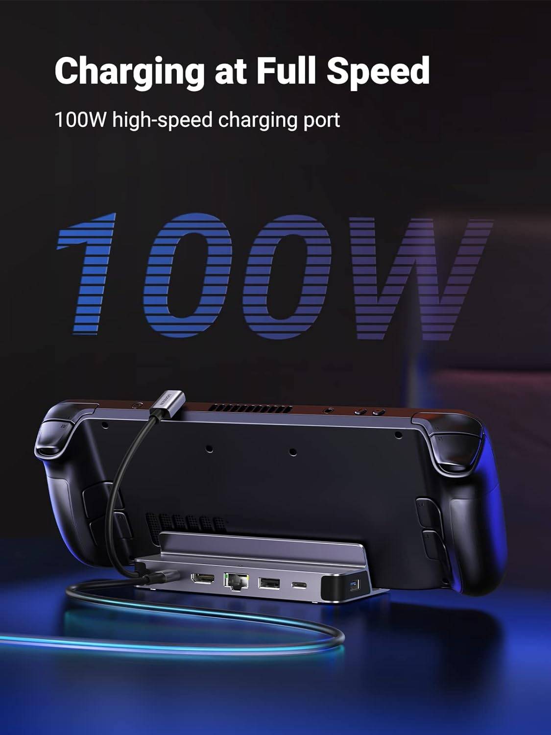 UGREEN CM666 6-in-1 Steam Deck Dock Hub with 4K@60Hz HDMI PD 100W and USB-C Docking Station