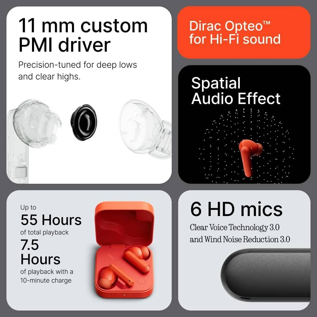 Nothing CMF Buds 2 True Wireless Noise Cancelling Earbuds