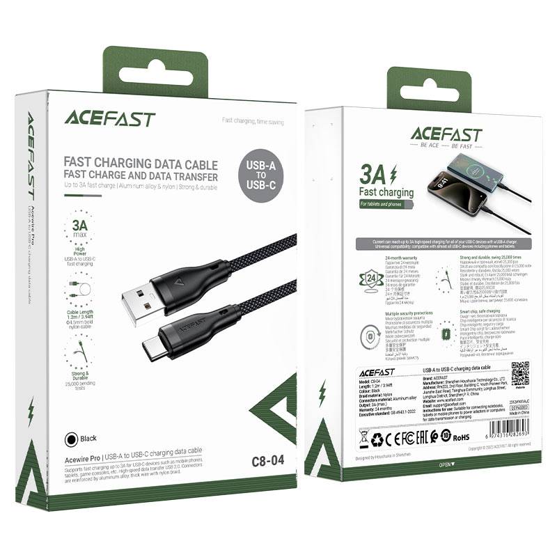 ACEFAST C8-03 60W USB-C to USB-C Fast Charging & Data Cable