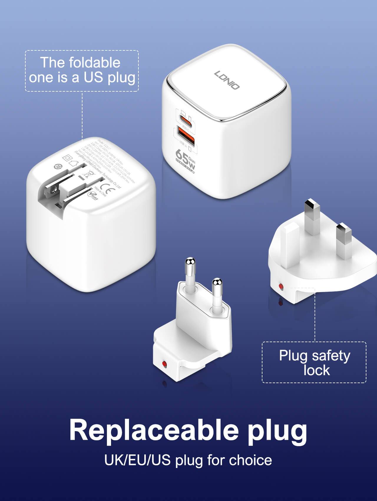 LDNIO Q2617 65W PD GaN Fast Wall Charger