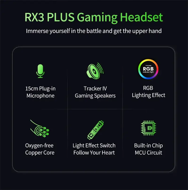 Plextone RX3 PLUS Type-C Wired Gaming Earphones