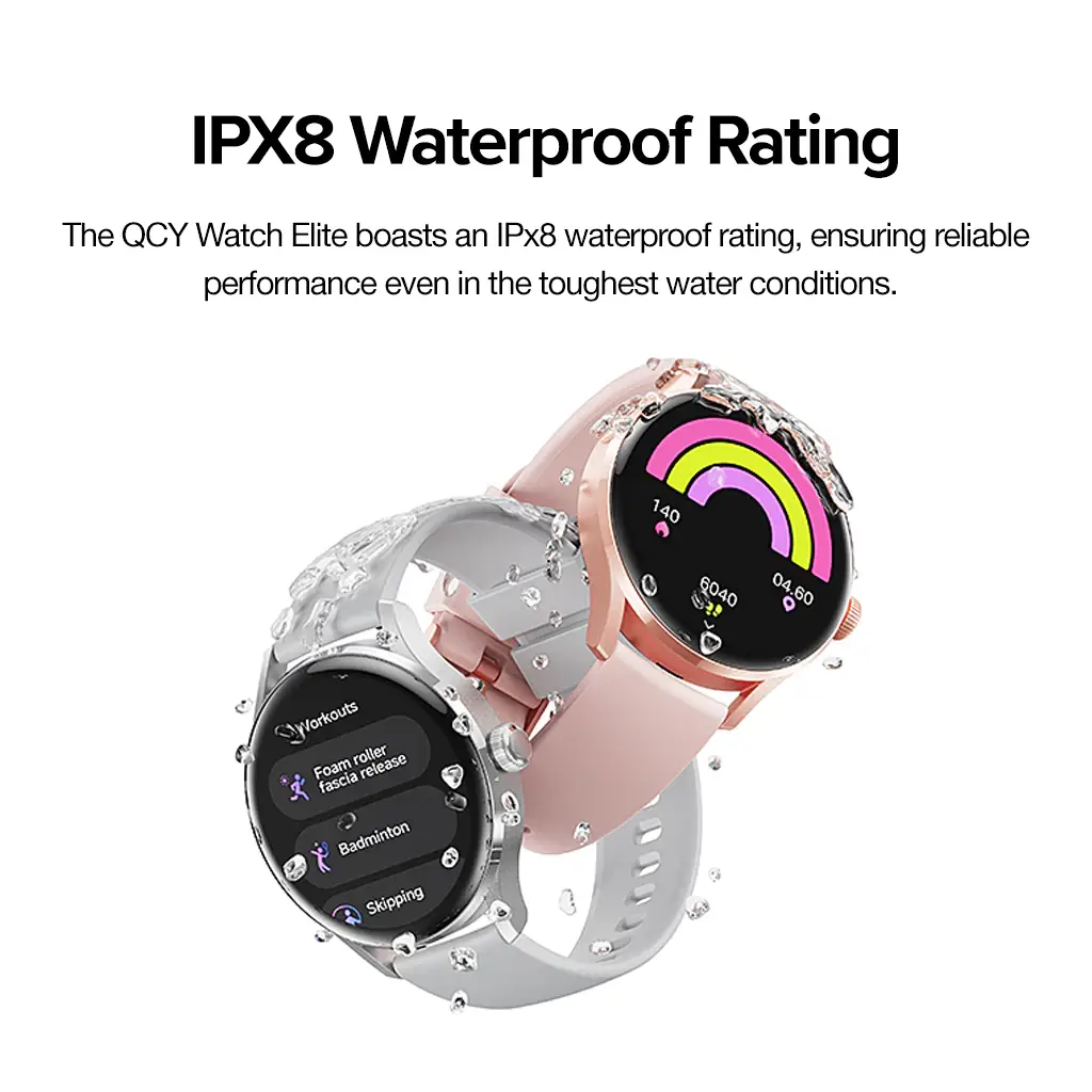 QCY Elite Smartwatch with AMOLED Display and Bluetooth Calling