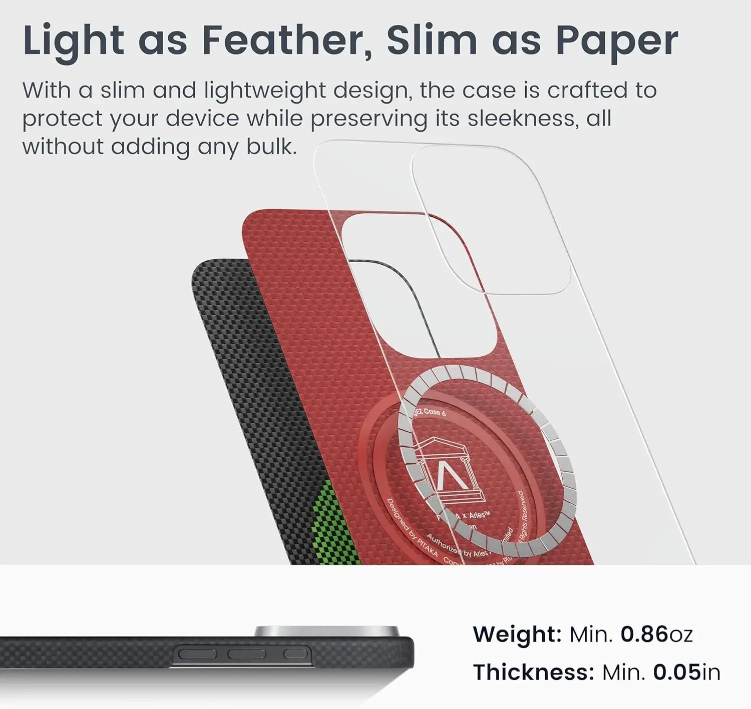 Pitaka Aries Tactile Woven Case for iPhone 16 Pro -Alien