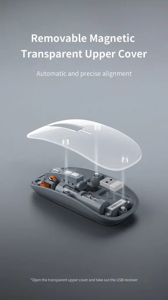 Recci RCS-M01 Space Capsule Transparent Wireless Mouse