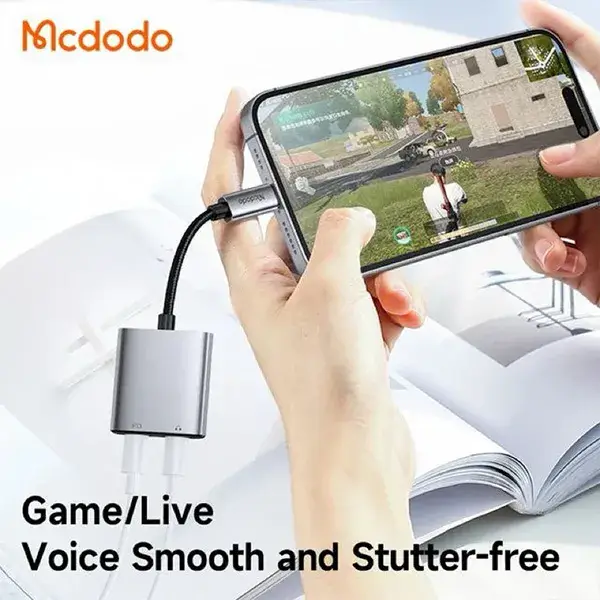McDodo CA-556 Lightning to Dual Lightning Audio & Charging Adapter