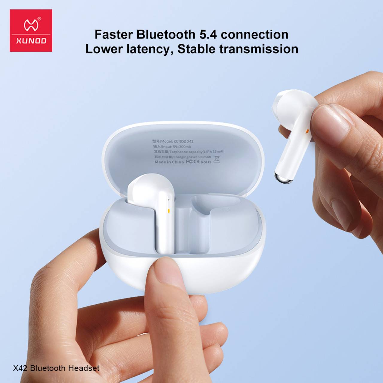 XUNDD X42 Dual-Mic ENC Wireless Bluetooth Earphones