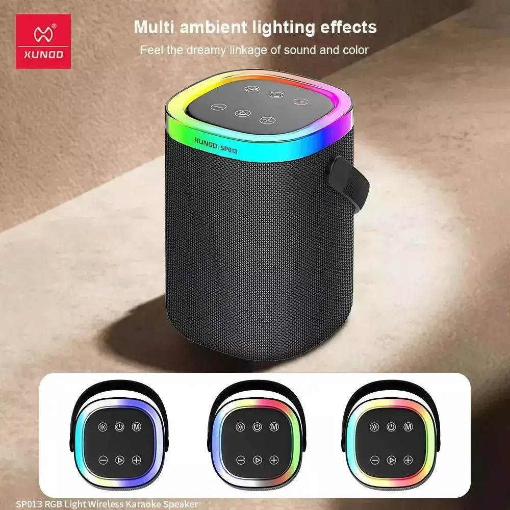 XUNDD SP013 RGB Wireless Karaoke Speaker with Dynamic Lighting