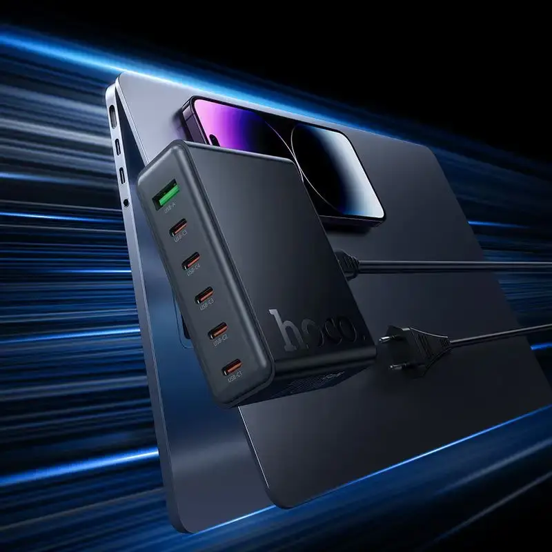Hoco C152A Modern 70W PD Desktop Charger 6-Port 5 USB-C & 1 USB-A