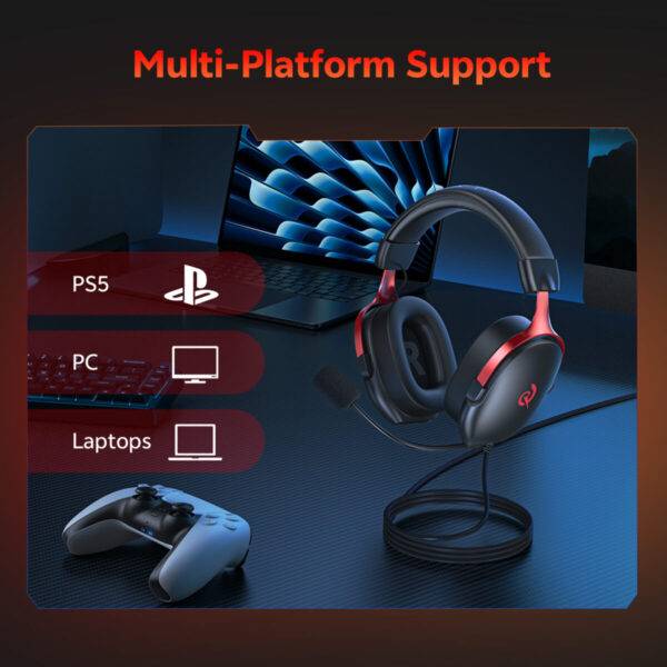 QCY Heroad VN200 Pro 7.1 USB Wired RGB Headset