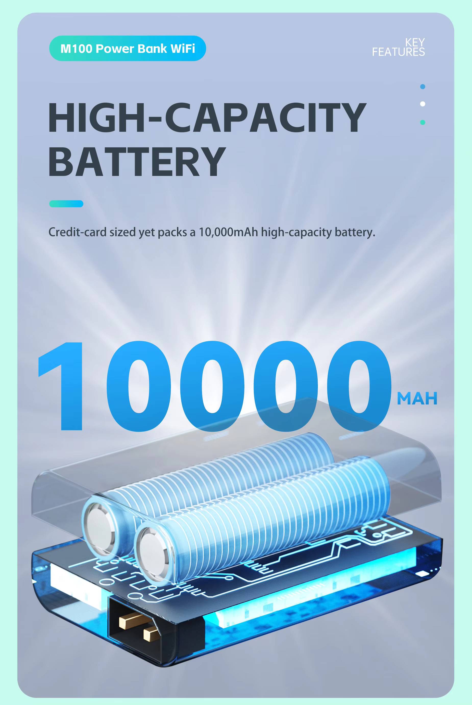 OLAX M100 4G/5G Pocket Router with Wi-Fi 6 and 10000mAh Battery