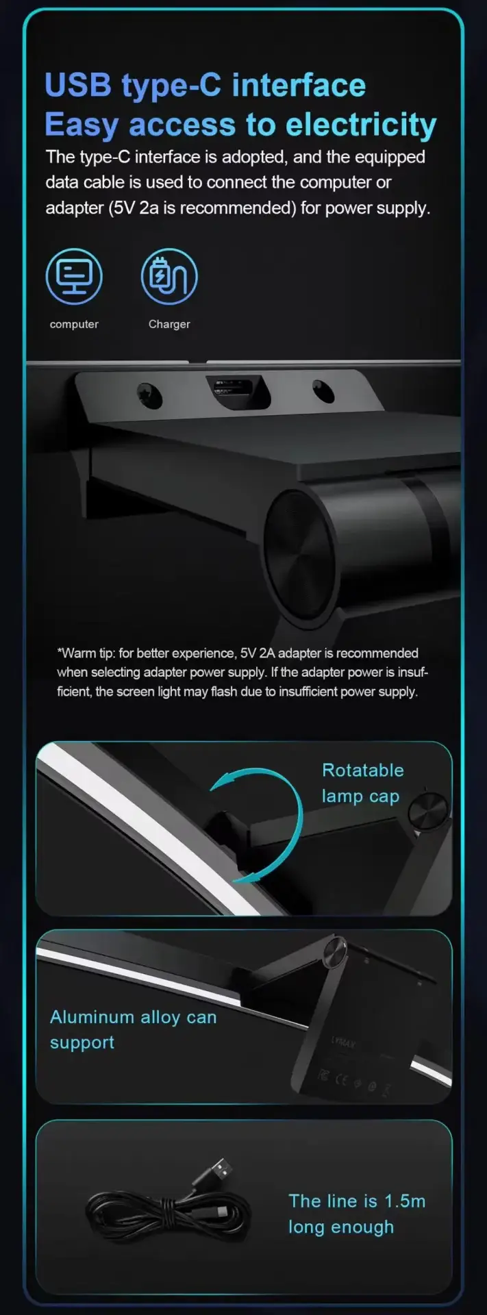 Xiaomi Lymax Curved Screen Computer Monitor Table Lamp