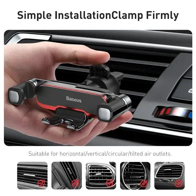 Baseus Lateral Gravity Car Phone Holder Mount
