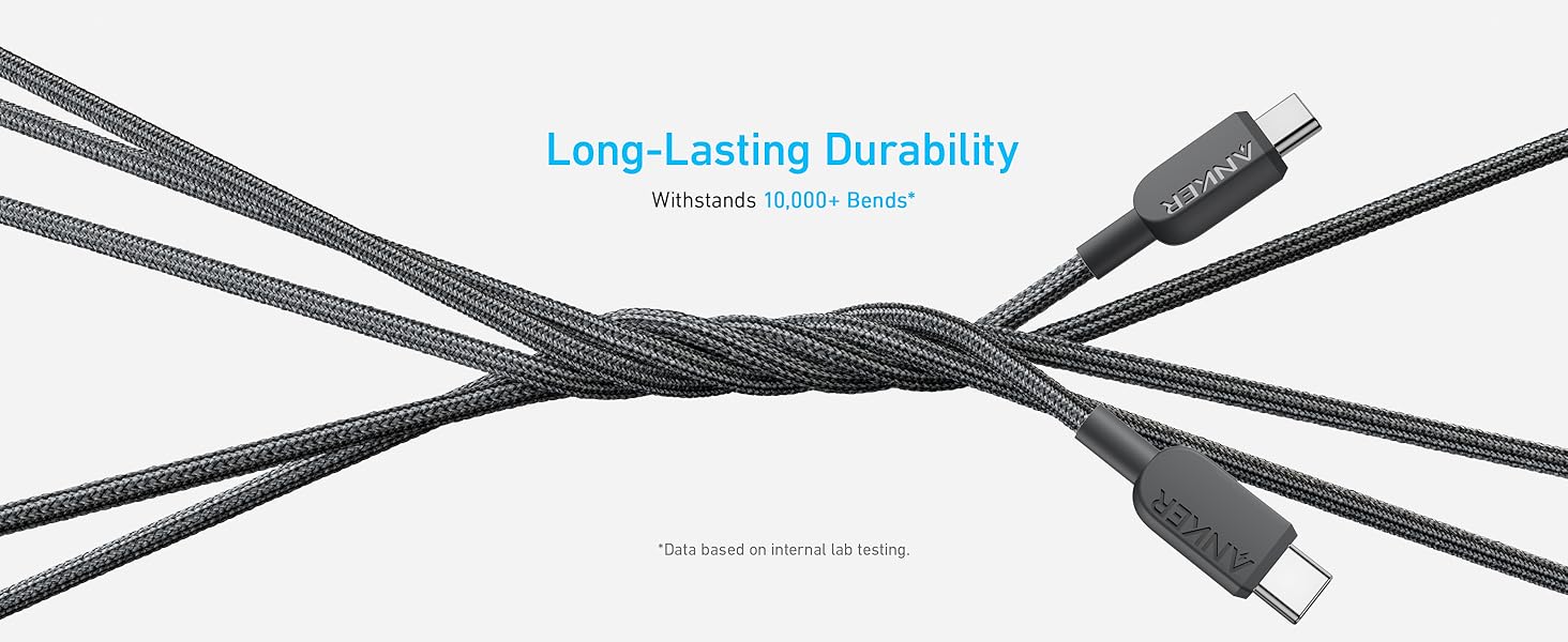 Anker 2-in-1 USB-C to USB-C 140W Fast Charging Braided Cable (4ft)