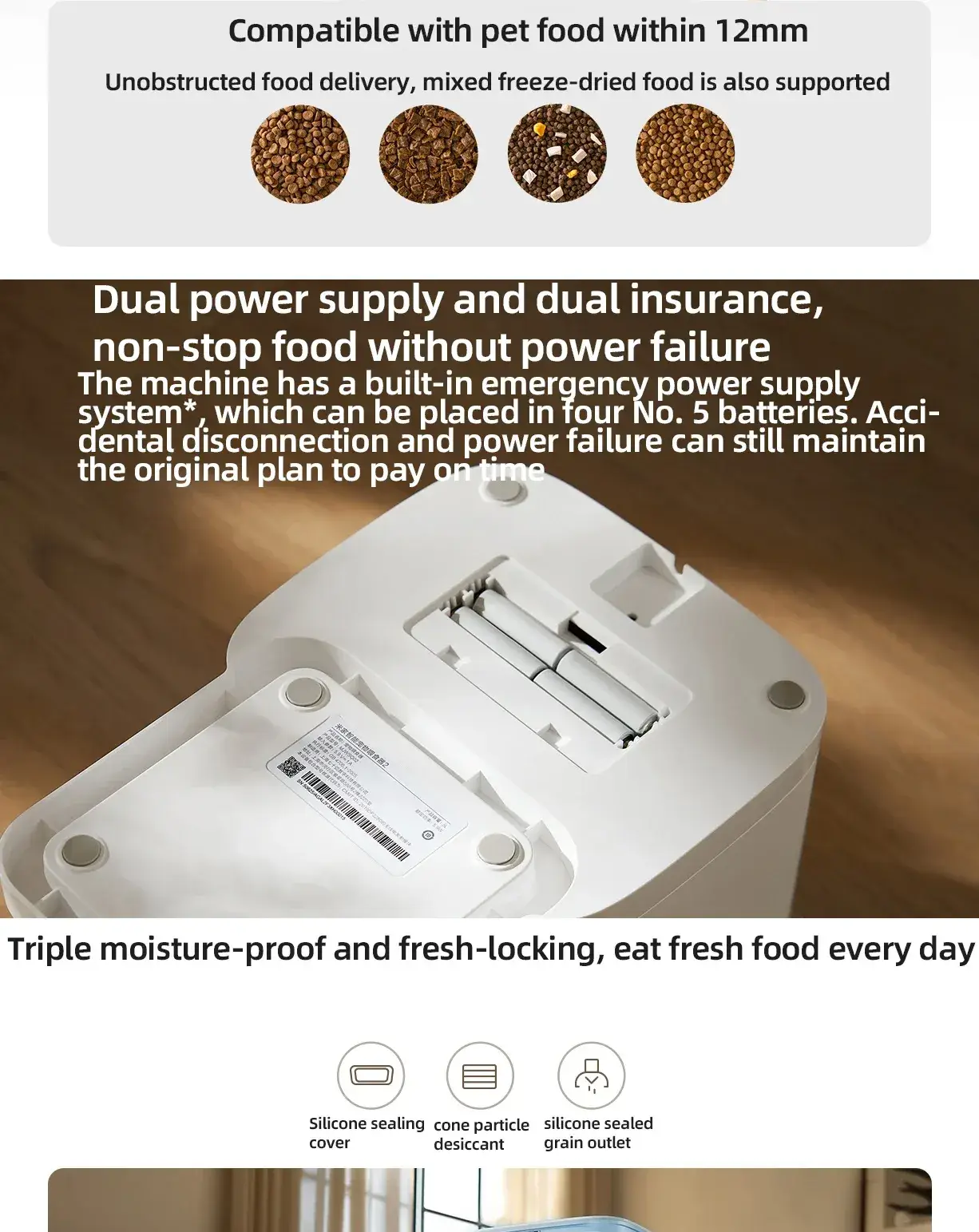 Xiaomi Mijia Smart Pet Feeder 2 5L Automatic Dispenser with HD Display & App Control (MJWSQ02)