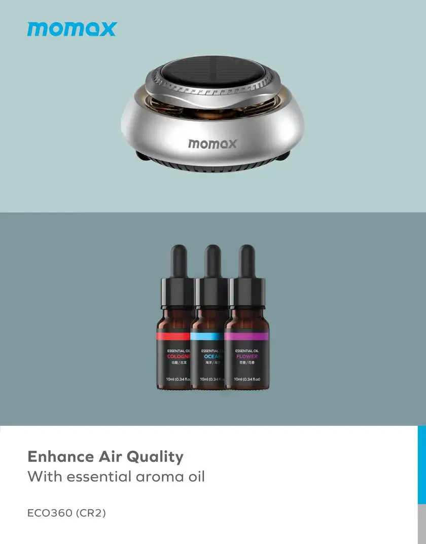 Momax Eco360 Solar Car Aroma Diffuser (CR2)