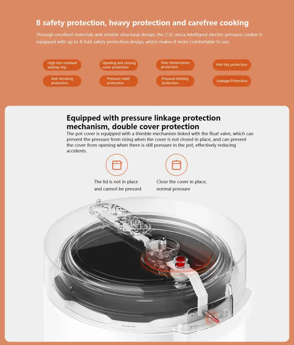 Xiaomi Mijia 2.5L Smart Electric Pressure Cooker with APP Control