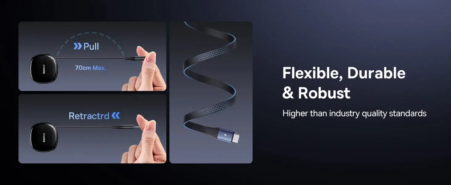 Baseus Enjoyment Pro 60W Retractable USB-C Car Charger