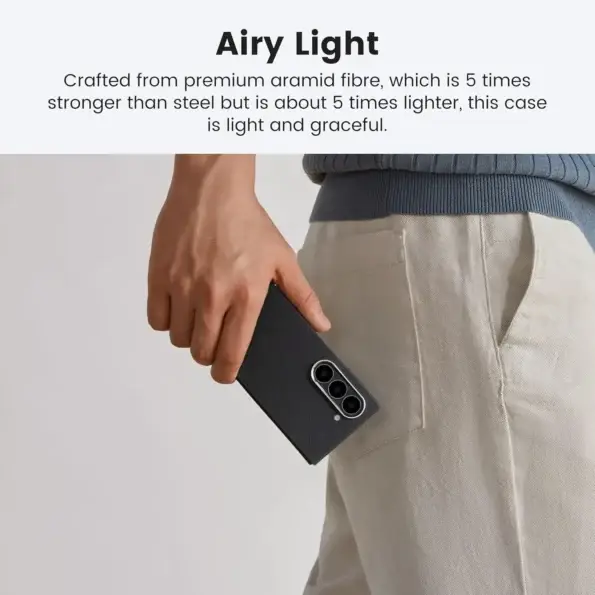 Pitaka Classic Ultra-Slim Case for Galaxy Z Fold 6 -600D Black/Grey (Twill)