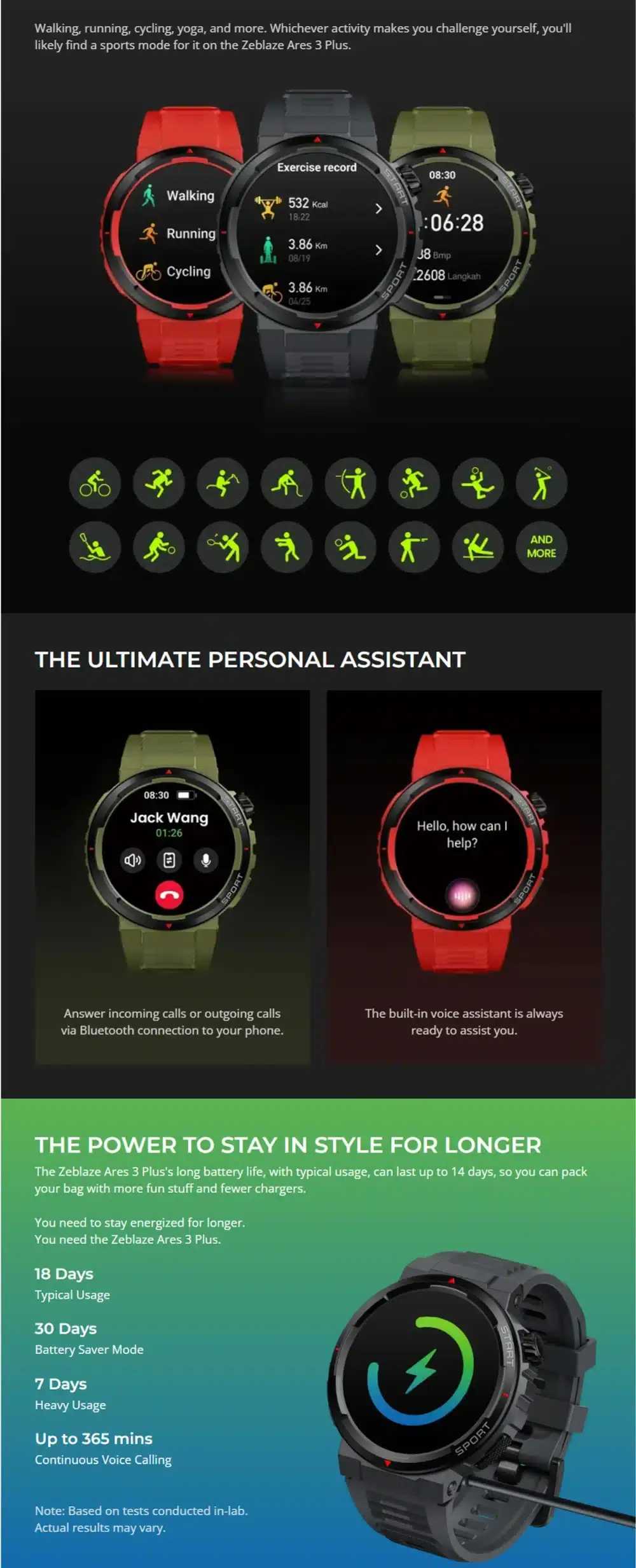 Zeblaze Ares 3 Plus Bluetooth Calling Smartwatch