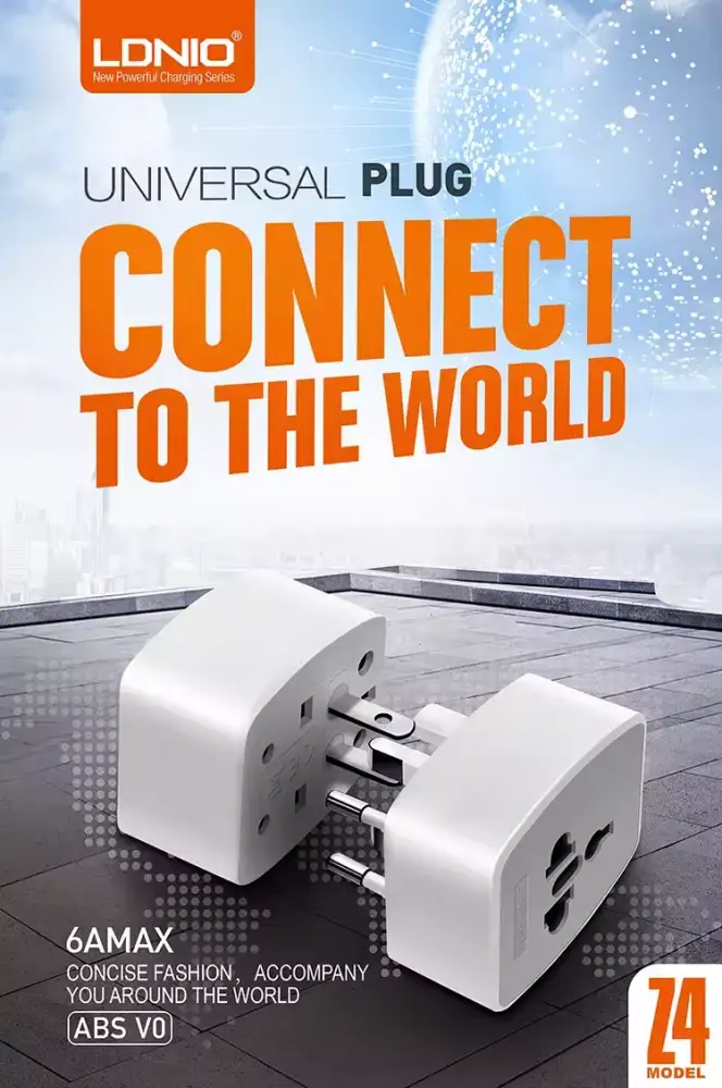 LDNIO Z4 Universal Plug 6A Max Fireproof ABS V0 Material