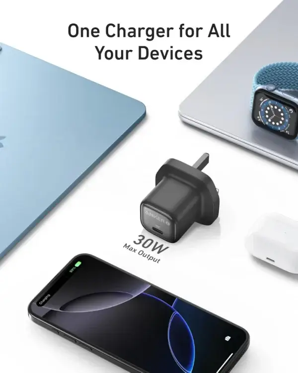 Anker Zolo 20W USB-C PD 3.0 Fast Charger with 3-Pin Plug