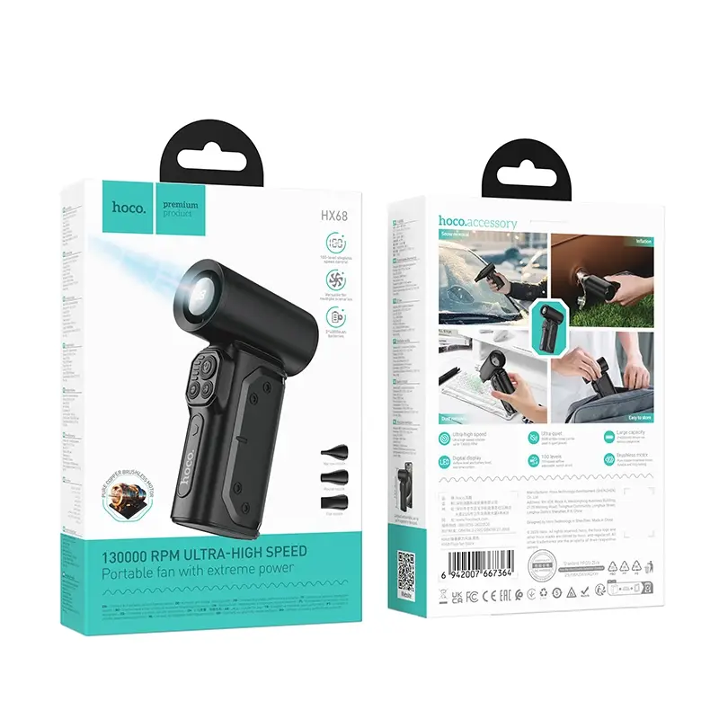 Hoco HX68 Flujo 130,000RPM Ultra-High-Speed Multi-Functional Turbo Jet Fan