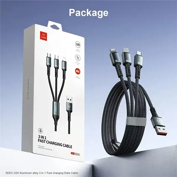 XUNDD XDDC-034 3-in-1 66W Fast Charging Cable