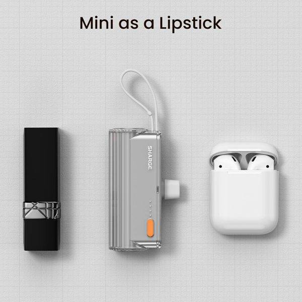 SHARGE Flow Mini 5000mAh Power Bank with Built-in Cable (Lightning & Type-C) SHARGE Flow Mini 5000mAh Power Bank with Built-in Cable (Lightning & Type-C)