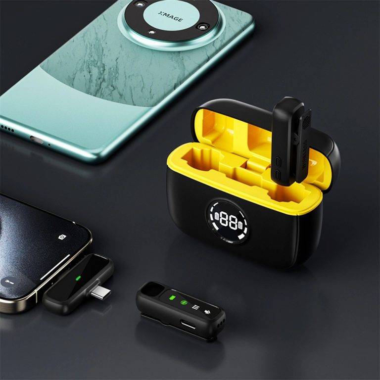 WIWU Wi-WM003 Duo Wireless Mini Microphone System Dual Set for Smartphones & Cameras