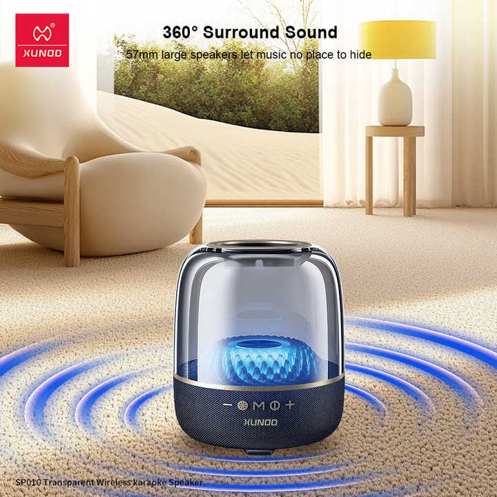XUNDD SP010 Transparent Wireless Karaoke Speaker High-Fidelity Portable Sound System