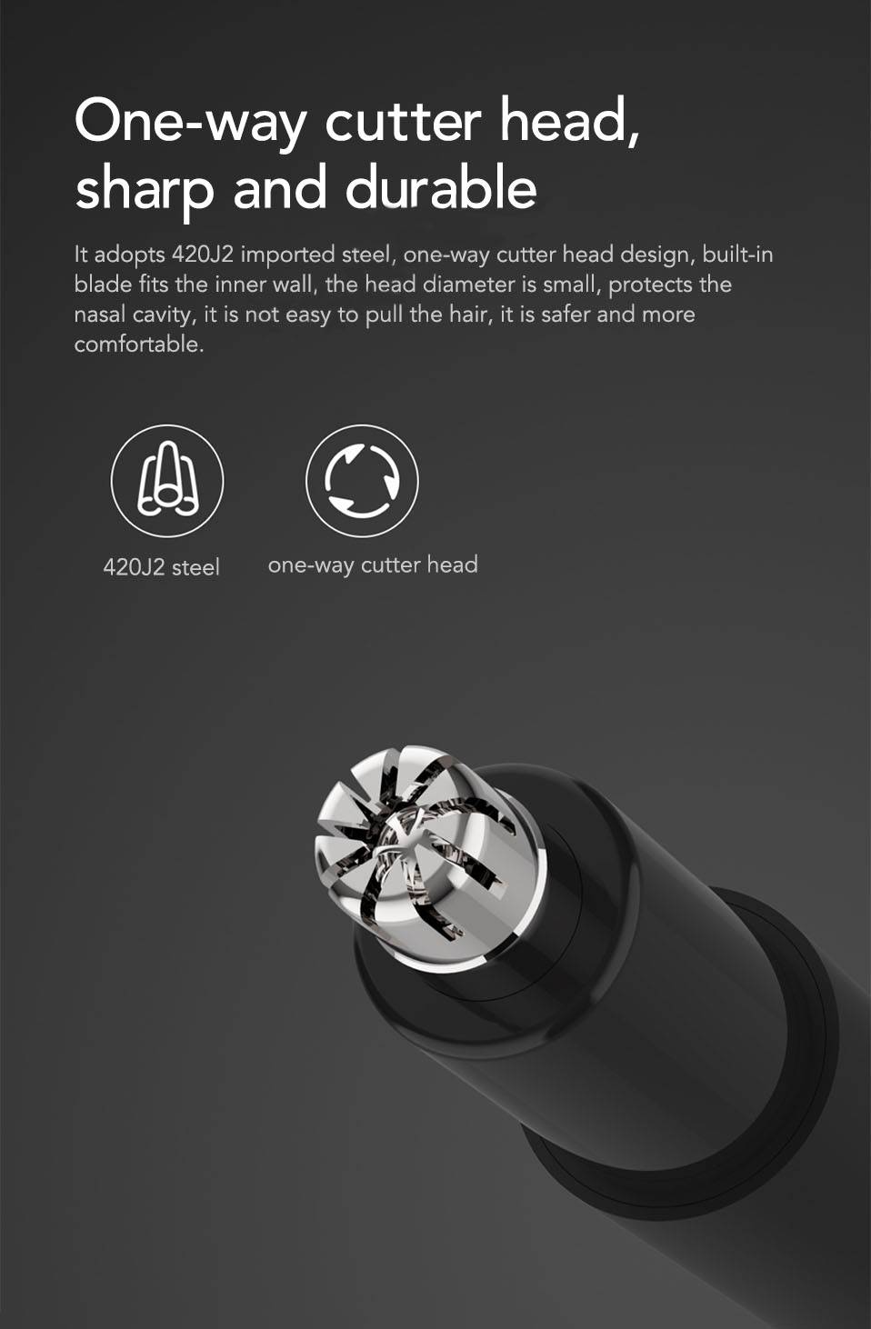 Xiaomi Mijia HN1 Mini Electric Nose Hair Trimmer with High-Speed Motor & Water-Resistant Sharp Cutter Head